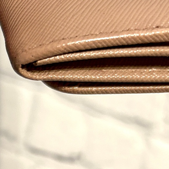Prada Saffiano Leather Beige Bow Wallet - EUC with cards, box and paper! - Picture 8 of 16